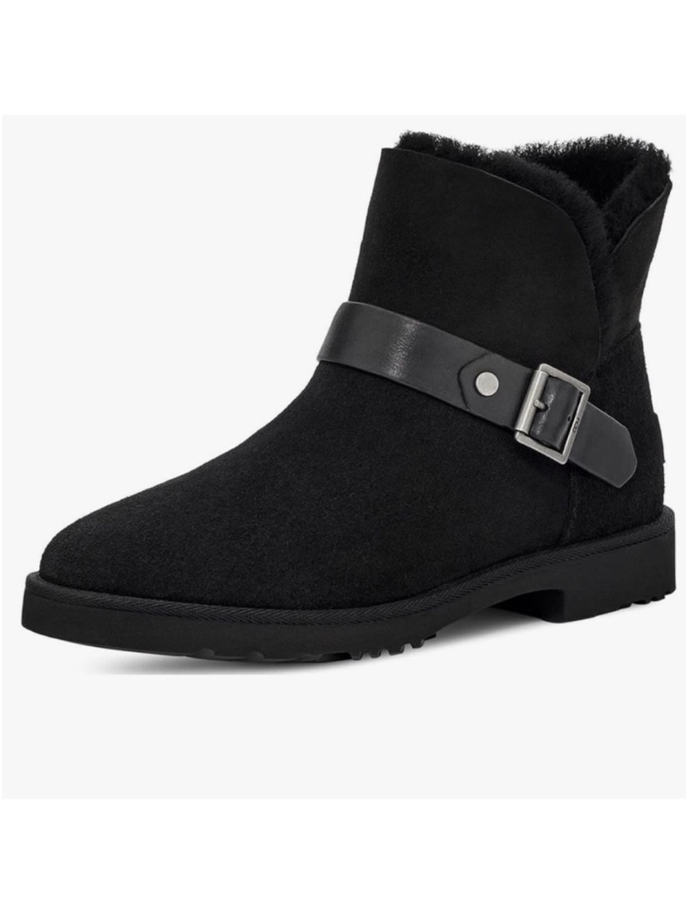 Black Suede Ugg Ankle Boot